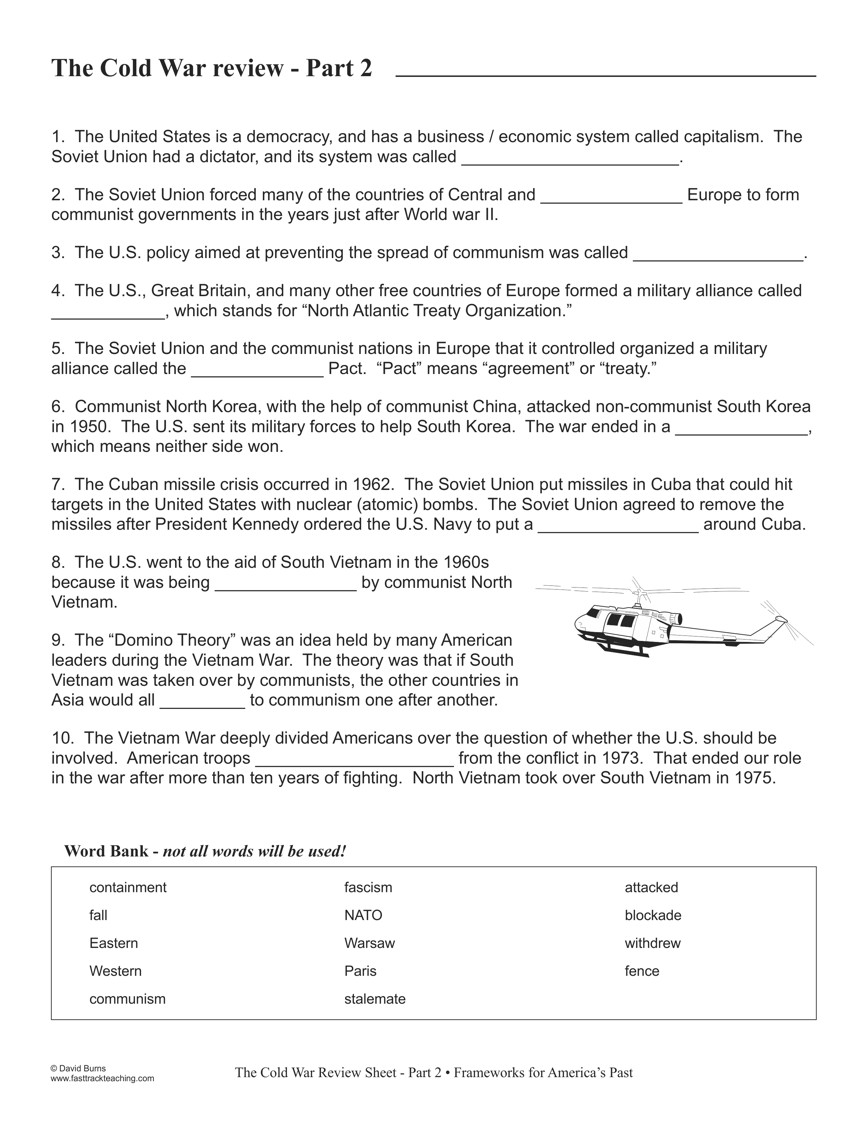 U11 The Cold War review sheet part 2